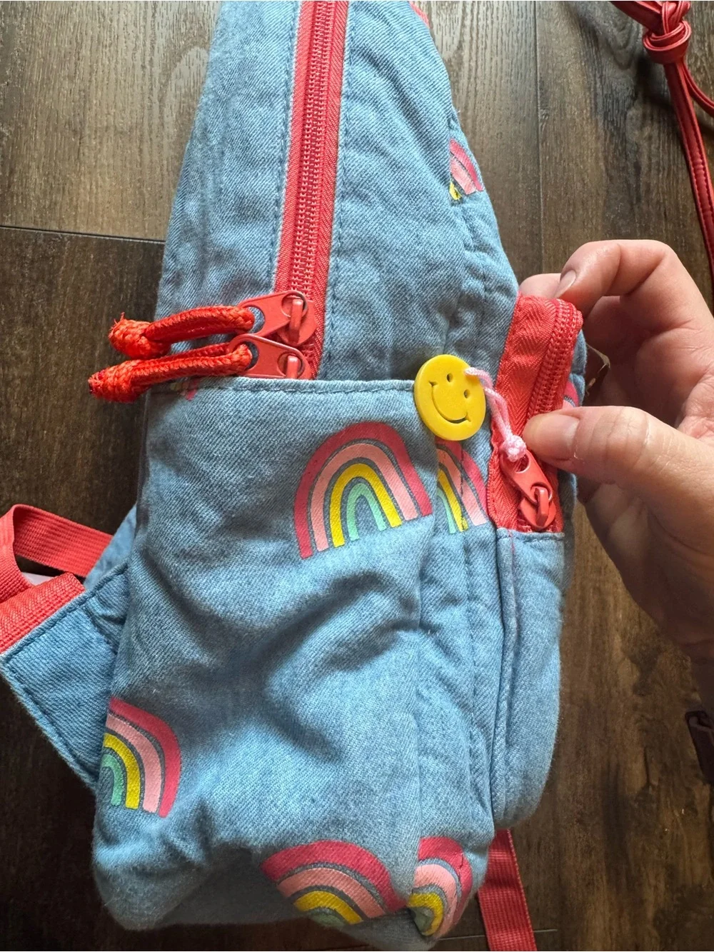Rainbow mini backpack and matching purse
